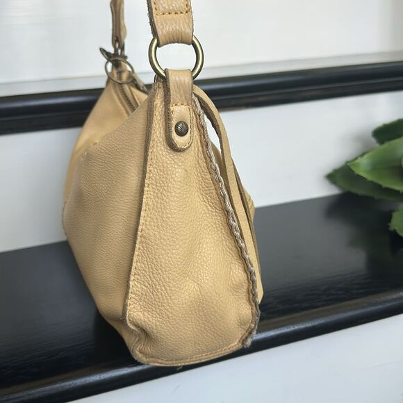 The Sak Genuine Leather Crossbody Shoulder Bag Soft w/ Whipstitch & Tassel - Picture 2 of 10